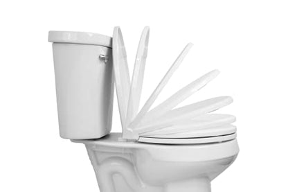Centoco Lift & Clean, Slow Close Elongated Toilet Seat, USA, White | Lift-Off, Closed Front, Cover, Plastic, Made in the USA, 3800SCLC-001 - color: White, size: Elongated, style: Lift and Clean and Slow Close