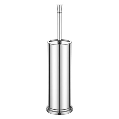 Toilet Brush and Holder Set：304 Stainless Steel Heavy Duty Toilet Bowl Brush，Removable Inner Bowl and Splash Protection，Bathroom Toilet Brush-Dense Bristles for Through Cleaning - color: Chrome