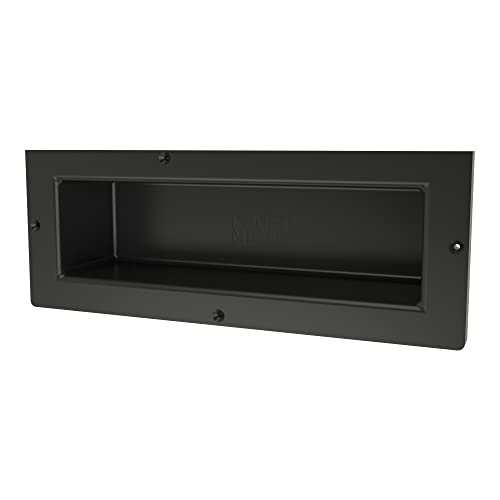 Tile Redi USA Niche Single Recessed Shower Shelf – Black, One Inner Shelf, 16-Inch Width x 6-Inch Height x 4-Inch Depth (RN166S-BI) - size: 6" H x 16" W (1 Shelf)