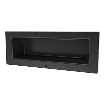 Tile Redi USA Niche Single Recessed Shower Shelf – Black, One Inner Shelf, 16-Inch Width x 6-Inch Height x 4-Inch Depth (RN166S-BI) - size: 6" H x 16" W (1 Shelf)