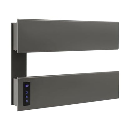 Electric Towel Warmer, Wall-Mounted Towel Heater with Timer & LED Screen, Temperature Adjustment, IPX4 Waterproof Towel Rack Dryer for Bathroom, Hotels, Home, Wide Heating Panel, 17.72" W (2 Tier) - size: 2 Tier