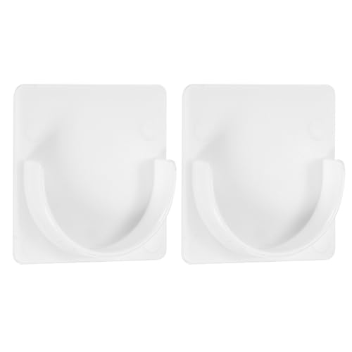 uxcell 2 Pack Shower Rod Holder, 1.61 Inch Adhesive Shower Curtain Rod Holder No Drilling Shower Rod Holders with Glue for Bathroom Bedroom, White(Rod Not Included) - size: 1.61 Inch