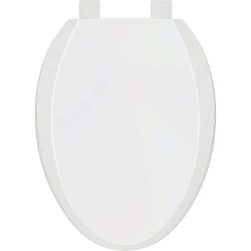 PROFLO PFTSEC2000 Elongated Closed-Front Toilet Seat with Quick Release and Easy Clean - White - size: 18.5 inches x 14 inches