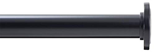 Ivilon Tension Curtain Rod - Spring Tension Rod for Small Windows or Shower, 16 to 24 Inch. Black - color: Black
