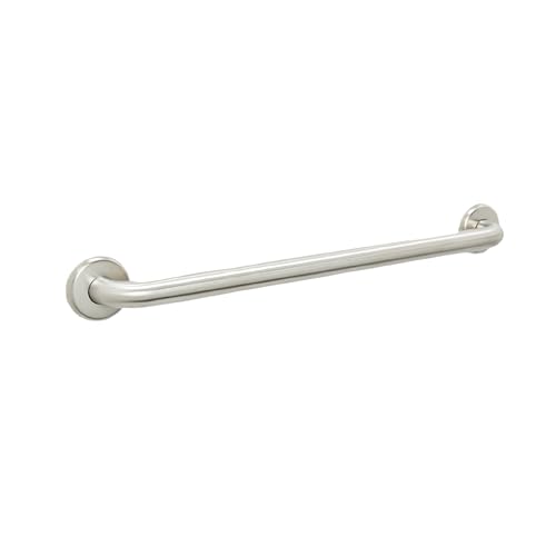 32” Shower Handle Smooth Grip | 304 Stainless Steel Grab Bars for Bathtubs and Showers | Brushed Nickel ADA Standard Hand Rails for Seniors, Children, Injured People | Supports Upto 400lbs - size: 32 in. Smooth Grip