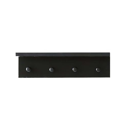 Entrance Coat Rack ，Coat Hooks, Wall-Mounted Wooden Hook Rack, Wall-Mounted Shelves are Very Suitable (Black Color Finish—A-1) - style: black color finish—A-1