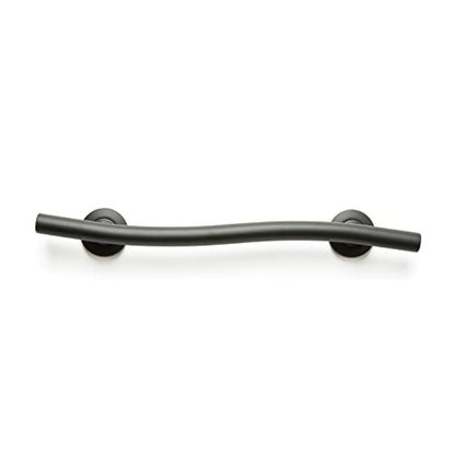 Seachrome 48" Designer Wave Shaped Shower Grab Bar, Matte Black (GW-3548-QCR-MB) - color: Matte Black, size: 48