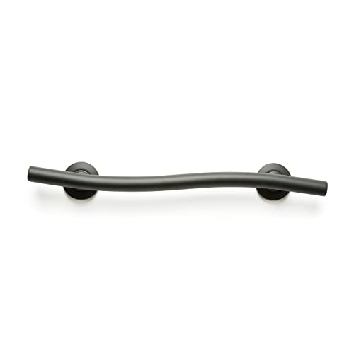Seachrome 36'' Designer Wave Shaped Shower Grab Bar, Matte Black (GW-3536-QCR-MB) - color: Matte Black, size: 36
