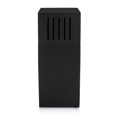 Toothbrush Holder with Lid, Elegant Matte Black Bathroom Toothbrush & Toothpaste Organizer – Matte Black Collection - color: Matte Black