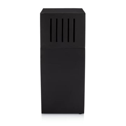 Toothbrush Holder with Lid, Elegant Matte Black Bathroom Toothbrush & Toothpaste Organizer – Matte Black Collection - color: Matte Black