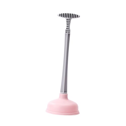 Dioche Old Fashioned Toilet Plunger Powerful Suction Toilet Plunger | Highefficiency Rubber and Plastic Suction Cup | Flushing and Unclogging Various Pipes | A Household (Pink) - color: Pink