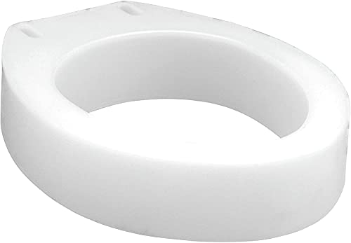 Carex Toilet Seat Riser, Elongated Raised Toilet Seat Adds 3.5 inches to Toilet Height, Assists with Bending or Sitting, Bolt-On Installation Under Existing Toilet Seat, 300 Pound Weight Capacity - style: Elongated
