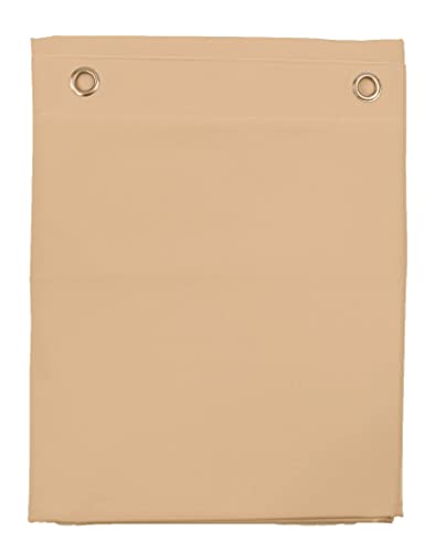 Elegant Heavy Duty Vinyl Shower Curtain Liner with 12 Metal Grommets Sand - color: Sand 1pk