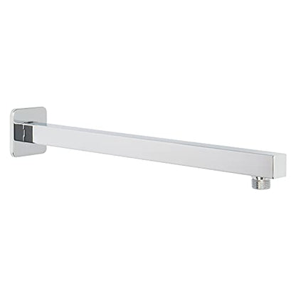 Shower Arm, Rain Shower Head Extension Extender, With Flange and Teflon Tape, Made of Thicken Stainless Steel for Bathroom Rainfall Shower (16 Inch, Chrome) - color: Chrome, style: 16 Inch