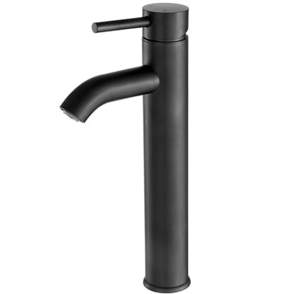 VOTON Vessel Sink Faucet Chrome Modern Tall Bathroom Faucets Single Handle One Hole Rv Vanity Lavatory Bathroom Sink Faucet - color: T-Black, size: Tall