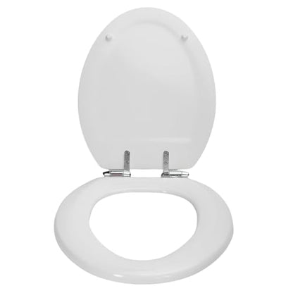 Design House Dalton Elongated Toilet Seat, White | Surface, Traditional, Wood, Hardware, 544288 - color: White