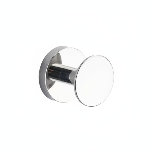 Wall Hook Stainless Steel Adhesive Mount for Bathroom Tile and Glass, Drill-Free Holder for Wet Towels and Robes (1 Piece) - size: 2.05 x 2.28 x 2.13 in