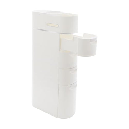4-Tier Slim Freestanding Bathroom Storage Cabinet with 4 Drawers | 16×7×37in, White, ABS, Narrow Body Design, Toilet Paper Storage Space, For Bathroom Kitchen Bedroom - size: 4-Tier