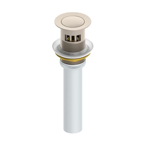 Symmons Identity 4 in. Centerset Two-Handle Three Hole Bathroom Sink Faucet with Push Pop Drain Assembly, Nickel SLC6712STNPP - color: Satin Nickel
