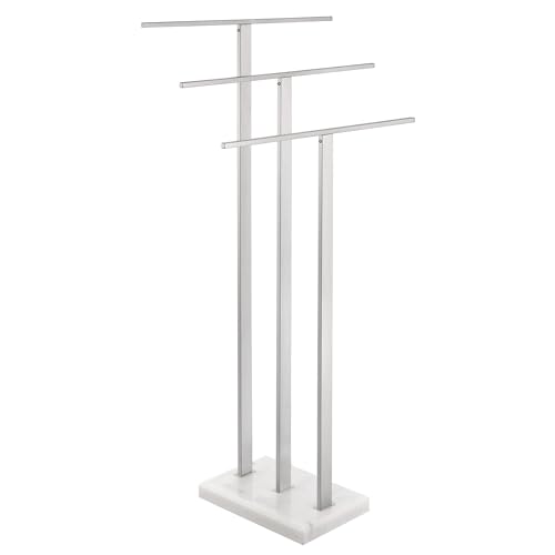 KES Standing Towel Rack 3-Tier with Heavy Marble Base, Free Standing Towel Racks for Bathroom Floor, SUS304 Stainless Steel Brushed Finish, BTH217S3-2 - color: Brushed Finish