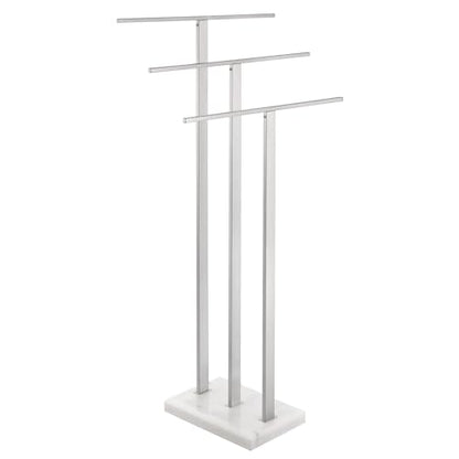 KES Standing Towel Rack 3-Tier with Heavy Marble Base, Free Standing Towel Racks for Bathroom Floor, SUS304 Stainless Steel Brushed Finish, BTH217S3-2 - color: Brushed Finish