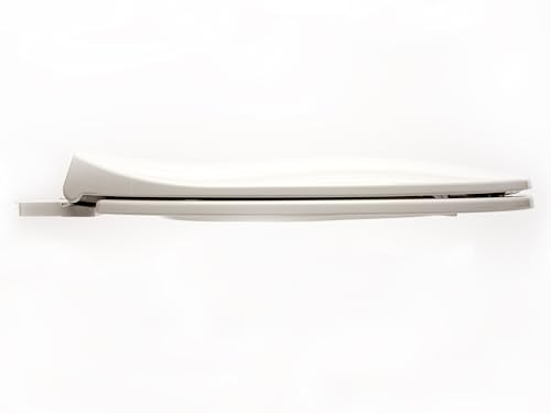 2Q1E6-04 Builder Grade Slow Close Plastic Toilet Seat with Vari Adjust Lok-Down R'N'C Hinge and Quik-Lok Mounting Hardware, Elongated, Cotton White - color: Cotton White, style: Elongated