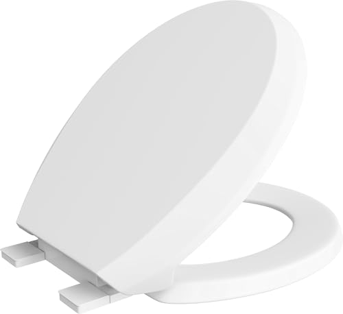 PROFLO PFTSEC1000 Round Closed-Front Toilet Seat with Easy Clean and Quick Release - White