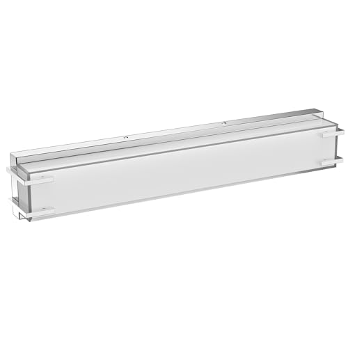 LED Bathroom Light Fixtures Over Mirror 24.4” Vanity Light with Milky White Lampshade 4000K Daylight Chrome Finishing Bath Bar (Chrome) - color: Chrome, size: 24 inch