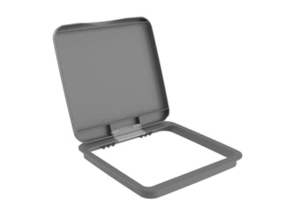 Rev-A-Shelf 27 Qt Under Sink Garbage Can Lid for Base Kitchen and Bathroom Cabinet, Replacement Plastic Trash Bin Lid Only, Grey, RV-1024-LID-14-1 - color: Gray, size: 27 QT