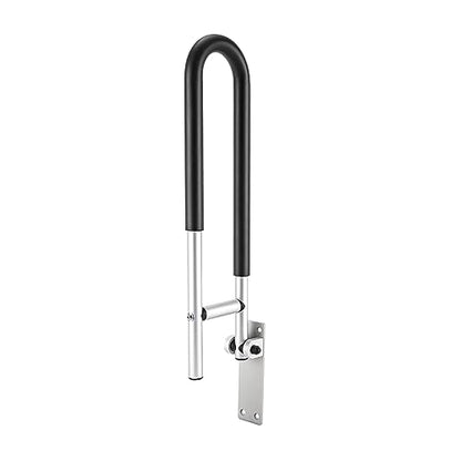 Foldable Toilet Grab Bar 23.6 inch, 120kg Capacity, Wall Mounted Toilet Safety Support for Handicap Elderly Seniors Disabled, Handicap Safety Rail Bathtub Grab Bars Rails
