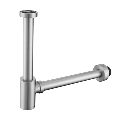 Basin Bottle Trap Brushed Nickel Sink Bathroom Waste Pipe 1-1/4 inch Slip Inlet Drain Tube Adjustable P-Trap Drain Pipe,SW-83888BN-L2. - color: T03-Brushed Nickel