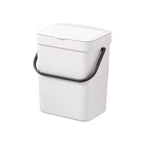 Small Kitchen Trash Can Space-Saving Waterproof | Under Sink Bin Kitchen for Garbage Disposal Bathroom Bedroom Home Office RV Dorm Apartment Cabinet Door - size: 5L