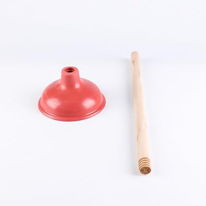 18-inch Toilet Plunger; Heavy-Duty Rubber Ring; Long Wooden Handle; Suitable for unclogging Toilets, drains, Sinks, etc. (2pc) - size: 2pc