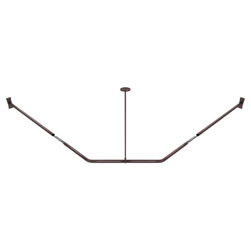Naiture Neo-Angle Shower Curtain Rod,41-1/2"X26"X41-1/2", Oil Rubbed Bronze | Aluminum, Includes 36" Ceiling Support and Mounting Hardware, Cut to Fit, Permanent Wall Mount, Rustproof - color: Oil Rubbed Bronze, size: 41-1/2" X 26" X 41-1/2"