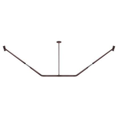Naiture Neo-Angle Shower Curtain Rod,41-1/2"X26"X41-1/2", Oil Rubbed Bronze | Aluminum, Includes 36" Ceiling Support and Mounting Hardware, Cut to Fit, Permanent Wall Mount, Rustproof - color: Oil Rubbed Bronze, size: 41-1/2" X 26" X 41-1/2"