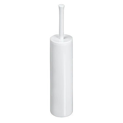 iDesign Compact Toilet Brush and Holder, White | For Bathroom