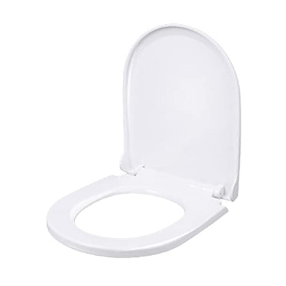 Quick Release Toilet Seat with Soft Close Mechanism, Universal Bathroom Toilet Lid with Removable Hinges, U Shape