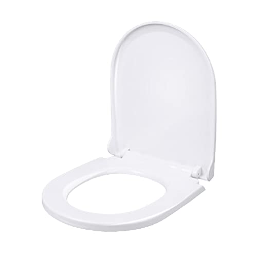 Quick Release Toilet Seat with Soft Close Mechanism, Universal Bathroom Toilet Lid with Removable Hinges, U Shape