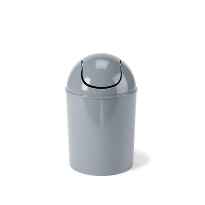 Umbra 1.25 Gallon Mini Waste Can with Removable Swing-Top Lid - Small Garbage Bin for Kitchen, Bathroom, Bedroom, Office - Compact Trash Can Fit Under Tables & Counters - Steel Blue - color: Steel Blue