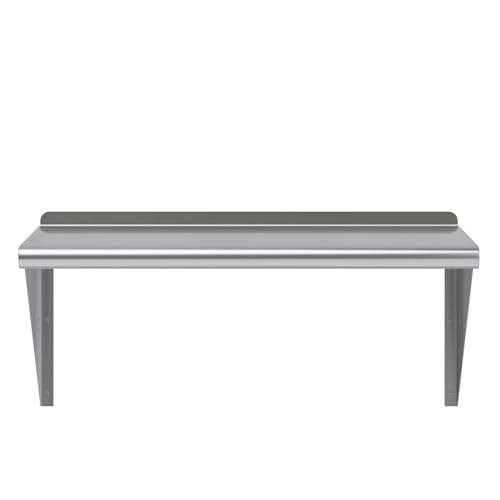 AmGood 18 in. x 30 in. Stainless Steel Wall Shelf | NSF | Metal Shelving | Garage, Laundry, Storage, Utility Room | Restaurant, Commercial Kitchen - size: 30" Long X 18" Deep