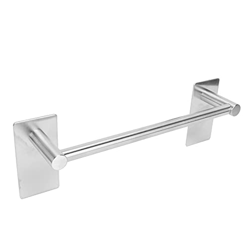 Adhesive Towel Bar | No Drill Stainless Steel Towel Rack for Bathroom/Kitchen/Home | 304 Stainless Steel, Dampness - Deterrent & Tarnish - Proof