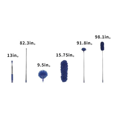 Cobweb Duster with ExtensionPole,Dusters for Cleaning with 2 DusterHeads