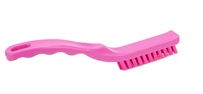 SPARTA Detail Brush Grout Brush, Crevice Brush with Hanging Hole for Bathroom, Kitchens, Countertop, Plastic, 9 Inches, Pink - color: Pink, size: 9 Inches