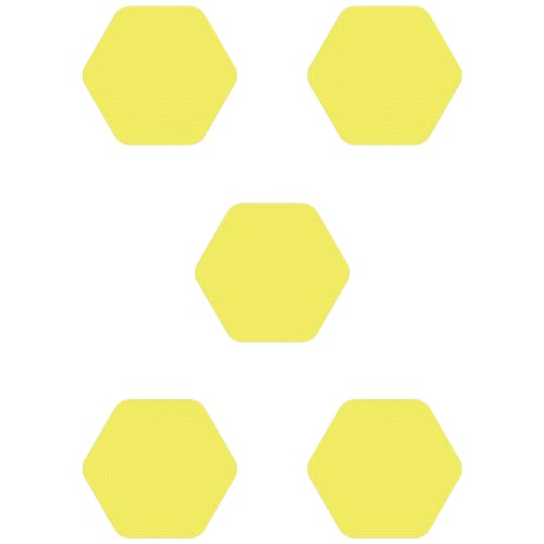 Kahuna Grip Bathtub Bath and Shower 5¼" Hexagon Non-Slip Traction Treads (Yellow) - color: Yellow