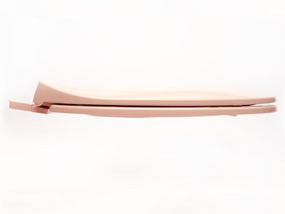 2Q1E6-20 Builder Grade Slow Close Plastic Toilet Seat with Vari Adjust Lok-Down R'N'C Hinge and Quik-Lok Mounting Hardware, Elongated, Venetian Pink - color: Venetian Pink, style: Elongated