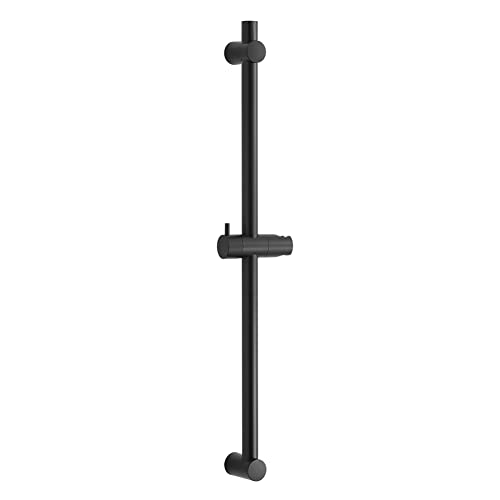 OFFO Shower Slide Bar 28 in Adjustable Installation Distance 19-27 in with 360° Adjustable Handheld Shower Head Holder for Bathroom, Screw Wall Mounted, Matte Black - color: Matte Black, size: 28 in