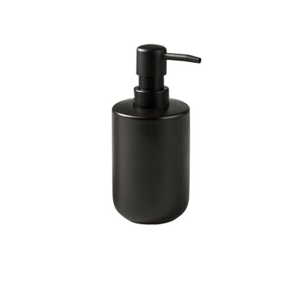 Lotion Dispenser Matte Soap Dispenser Ceramic Lotion for Bathroom Countertop Dish Soap Pump - color: Matte Black, size: Circular