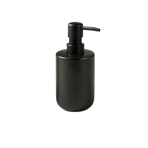 Lotion Dispenser Matte Soap Dispenser Ceramic Lotion for Bathroom Countertop Dish Soap Pump - color: Matte Black, size: Circular