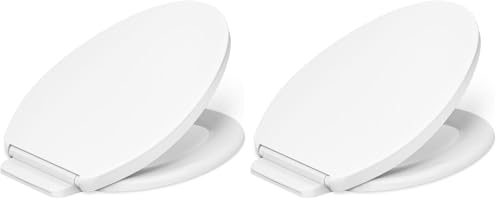 KOHLER K-26801-0 Impro ReadyLatch Quiet Close Elongated Toilet Seat, White Toilet Seat, Grip-Tight Bumpers, New Home Essentials, Slam Prevention (Pack of 2) - color: White, size: Elongated (Pack of 2)