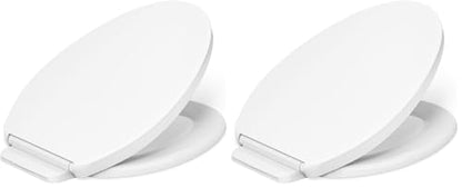 KOHLER K-26801-0 Impro ReadyLatch Quiet Close Elongated Toilet Seat, White Toilet Seat, Grip-Tight Bumpers, New Home Essentials, Slam Prevention (Pack of 2) - color: White, size: Elongated (Pack of 2)